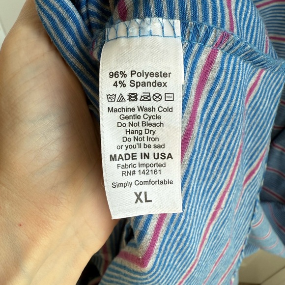 LuLaRoe Blue and Pink Maxi Dress - Picture 9 of 9